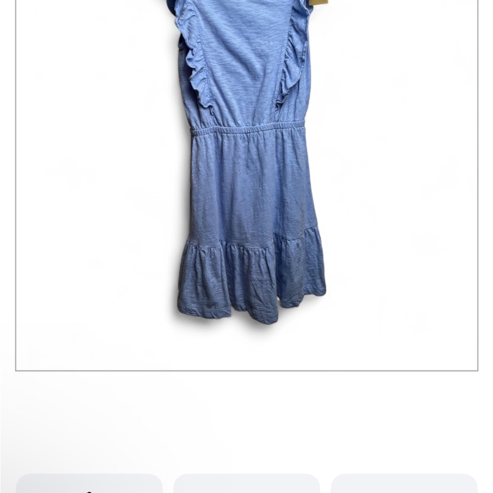 LOFT Ruffle Blue Dress - Picture 14 of 16